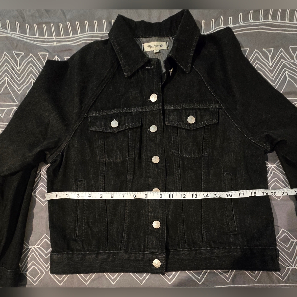 Madewell Raglan Oversized Jean Jacket Size Small - Picture 5 of 11